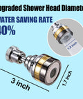 360 Degree Swivel Kitchen Faucet Aerator Replacement 2 Function Stream Spray Sprayer Attachment Water Saving Nozzle For 55 64 Inch Female Thread Sink Tap No Sweat Quick Swap Fix Made Easy, showing 3 inch diameter shower head with water saving feature.
