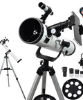 Portable 76mm Aperture Reflector Telescope With 700mm Focal Length 35x to 525x Magnification Newbie Friendly Travel Ready Scope
