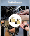 Installation process of Metal Brake Pads For EB26 Ares 2 V9-G60 S8 S6 Electric Bikes, 2 Pairs with stable friction.
