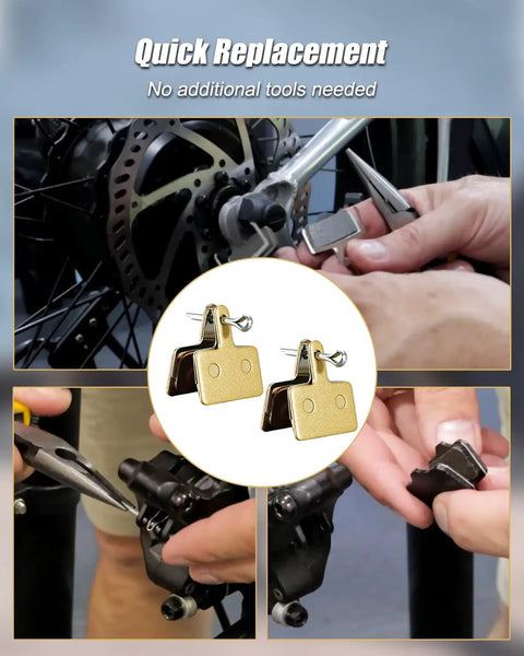 Installation process of Metal Brake Pads For EB26 Ares 2 V9-G60 S8 S6 Electric Bikes, 2 Pairs with stable friction.