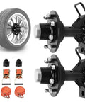 Built Tough Rock Solid 8x6.5 Lug Shipping Container Wheels With Dead Nuts Secure Ratchet Tie Down Kit and wheel assembly.
