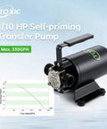 Portable 12V Water Transfer Pump 330 GPH Self Priming Electric Sump Pump With Suction Hose Attachment Workhorse