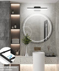 Slim Black Vanity Light For Bathroom Over Mirror With Adjustable Rotatable LED Fixture 19.7 Inch Bar 5500K Daylight