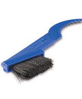GSC-1 Gear Cleaning Brush For Bikes And Chains With Curved-Toothed End, tough nylon bristles, blue handle, compact maintenance tool.