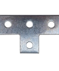 Four Hole T Shaped Brackets Flat Plate For Half Inch Bolt In One And Five Eighths Inch Strut Channel Heavy Duty Unistrut Compatible Mounting Brackets For Construction Framing And Channel Support With Slotted Holes, galvanized steel