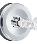 Chrome Tub And Shower Trim Kit For Moen Posi-Temp Single Handle Valves 2510 2520 2570 2590 with Escutcheon and Knob Handle