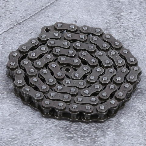 Robust Roller Chain For Tetrix Robot Projects Featuring Steel Links With 6.35 Mm Pitch and custom cut length in a spiral formation.