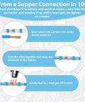455-piece heat-shrink solder-seal butt connector kit with blue sleeves for 26–10 AWG wiring