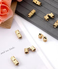 Hidden Brass Cabinet Hinges 8 Mm, 8 Pack With 32 Screws, Concealed 180 Degree Opening for DIY Jewelry Boxes