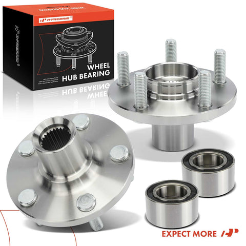 Two Front Wheel Bearing And Wheel Hub Kit For Chrysler PT Cruiser 2002 Through 2010 Neon 2002 And Dodge Neon SX 2.0 2003 2005