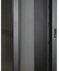 Built Tough 48U Server Rack Enclosure Cabinet With Industrial Grade Steel, front view showcasing security mesh doors.