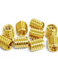 Brass Knife Thread Wood Inserts For Hardwood M3 0.5 Internal Threads 0.375 Inch Long Pack Of 10 for woodworking projects