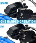 Stainless Steel Cable Tie Gun Kit For Heavy Duty Cabling Up To 12mm Wide With 100 Stainless Zip Ties And Quick Trim, close-up of tool in use.