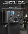 Manual Electric Vehicle Charging Switch For Dryer And Daily Charger, 24Amp 240V Power Splitter with LCD screen and circuit breaker.