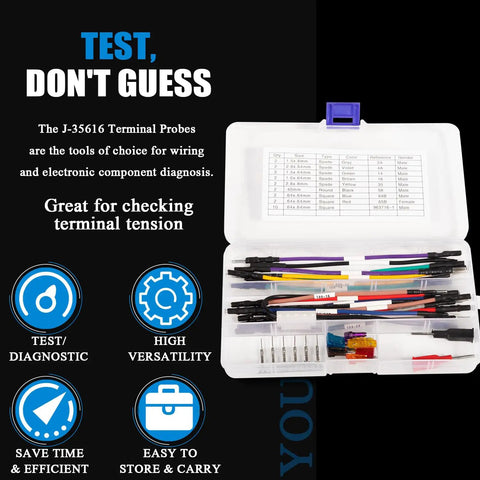 TP-300-A Terminal Test Probes Kit For GM Vehicles No Damage Circuit Testing Gear in plastic storage box with various probes.