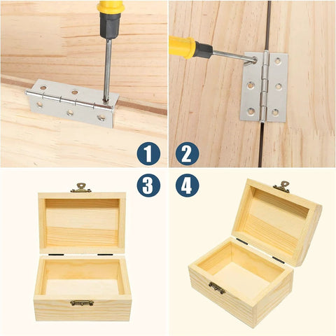 Stainless steel folding hinges, 3-inch, 20 pcs with 120 screws for doors and windows.