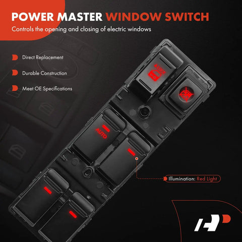 Master Power Window Switch For Kia Sorento 2011 2014 Front Left Driver Side Replacement with 16 Pins Black Plastic Housing