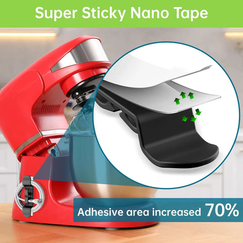 Image of a kitchen appliance with a 6 Pack Appliance Cord Organizer Set Upgraded Stick On Cord Wrap Holder, showing nano tape adhesive.