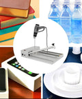 Heavy Duty Electric Heat Seal And Shrink Wrap Machine With Bladeless Design For Quick Packaging Projects on a table with assorted items.