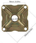 Metal component from 32 Inch Complete Go Kart Rear Axle Kit With 5 Inch Wheels Front Steering Assembly Brakes 420 Sprocket And Seat
