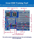 SMD SMT Components Soldering Practice Board Kit for DIY Maker Electronics Enthusiasts with labeled parts