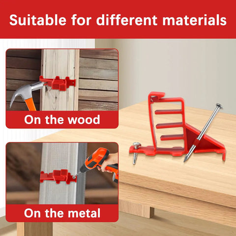 Image showing 10 Pack Multi Cable Staples With Steel Nails installing on wood and metal for easy cord management.