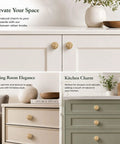 Handmade Rattan Drawer Knobs Set Of 12 Boho Cabinet Pulls With Solid Wood Base on dresser and cabinet doors in cozy setting.