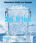 Self Cleaning Countertop Ice Maker Slams Out Bullet Ice In Six Minutes Whisper Quiet Operation Keeping Your Kitchen Vibes On Deck And Your Cooler Loaded For Weekend Hangouts Without Breaking The Bank. 26.5 lbs of clear bullet ice in a bucket.