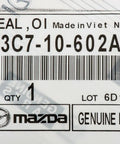 Mazda Crankshaft Seal B3C7-10-602A packaging with OEM-style gasket label, barcode, and Mazda logo, genuine parts.