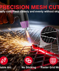 Dual Voltage Plasma Cutter 55A With Non Touch Pilot Arc cutting metal mesh, IGBT Inverter, precision cutting with LED display