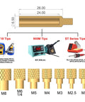 Heat Set Insert Tools Kit With 60W Digital Soldering Iron And 380 Brass Threaded Inserts M2 To M8 for 3D Printing and Plastic Projects