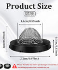 Close-up of stainless steel water filter washer dimensions showing diameter and height, part of 25 pcs stainless steel water filter hose washers with screen inlet hose washers for 3/4 inch garden hose connectors and 5/8 inch washing machines durable gasket seals set.