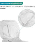 Breathable ear hole design of Grab This Legit Heavy Duty Anti Static Lab Coat Coverall tailored for electronics manufacturing.