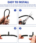 Automotive nylon vacuum tubing connector kit; 121-piece, 14 sizes, front view with hoses and tees.