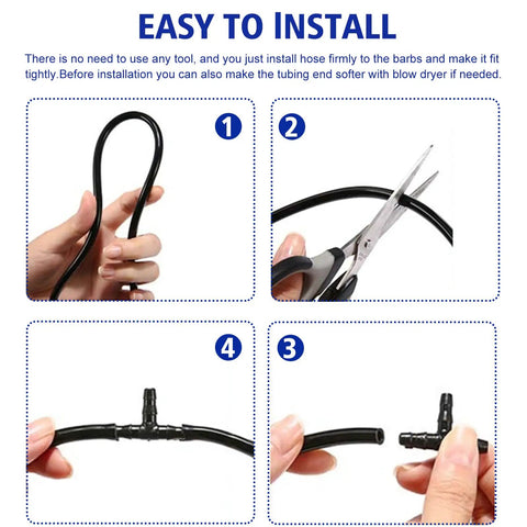 Step-by-step installation of All Size Automotive Silicone Vacuum Hose Kit With 1/8 to 3/8 Inch Tubes Includes 6 Five Foot Hoses And 126 Nylon Vacuum Connectors In 13 Sizes Red Built For Quick DIY Friendly Engine Vacuum Tubing Upgrades.