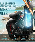2026 Romeo Pro 3 Adult Electric Ebike With Dope Styling And Dual Motors That Kick 6000 Watts Of Raw Power Through A Heavy Duty Frame loaded with fully upgraded 80Ah 60V battery.
