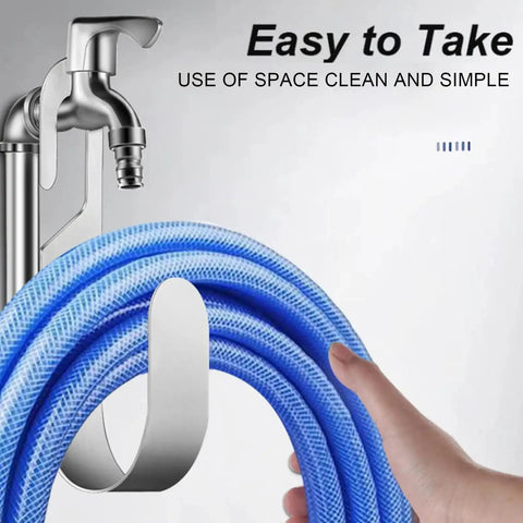Heavy Duty Metal Garden Hose Holder Hanging Hose Rack And Stand For Outdoor Yard And Garage Durable Water Hose Storage Organizer Easy Mount Hose Hanger For Backyard Keeps Hoses Tidy And Ready To Use