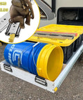 Locking Drawer Slides 10 To 60 Inch Full Extension With Metal Ball Bearing Tracks 264 Lb Capacity in use with storage bins
