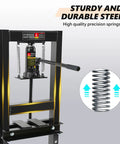 6 Ton Hydraulic Shop Press With Heavy Duty H Frame For Bearing Installation And U Joint Press, Adjustable Worktable, steel frame