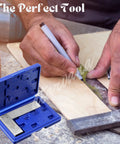 Machinist square set (2,3,4,6 in) with carbon steel L-squares in a blue plastic case for woodworking