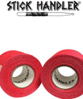 Two rolls of Professional Drumstick Grip Tape Two Pack Red Cotton Gauze for drummers, enhancing stick control.