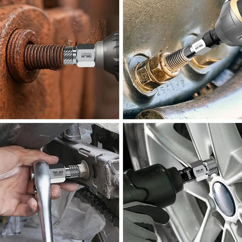 Solid 14-Piece Multi-Spline Screw Extractor Set For Your Garage With Easy Out Bits And Adapters To Rip Broken Bolts Out Like A Pro, 14-piece steel kit removing rusted bolts from car and truck parts