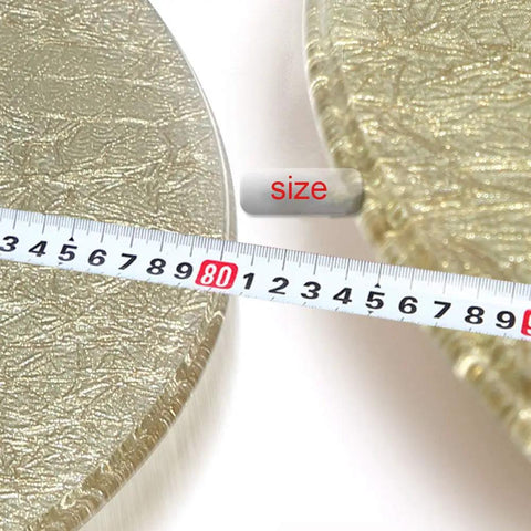 Measuring tape showing 80 cm size of Round Lazy Susan Turntable With 80 Cm Tempered Glass Tray, Steel Bearings, Smooth Silent 360 Degree Rotation