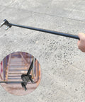 Jmsmsh Heavy Duty Hand Rebar Bender Tool For Steel Rods Up To 5/8 Inch, shown bending steel with ergonomic grip.