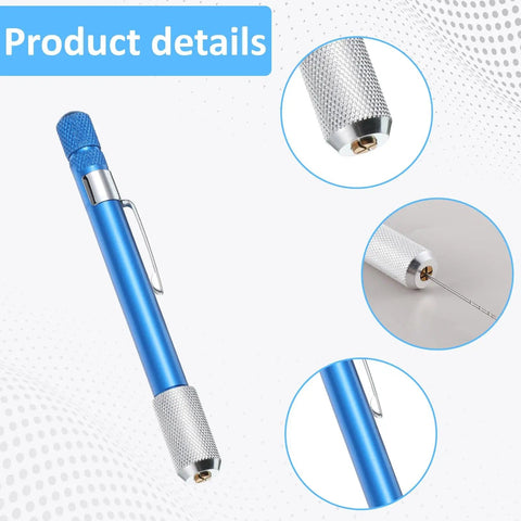 Blue pin vise for 21 Piece Metric Mini Drill Bit Set With Pin Vise For Ultra Fine Wood And Jewelry DIY HSS Twist Drills