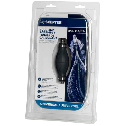 Universal Outboard Fuel Line Kit with 7 Foot 3 Eighth Inch Hose UV Resistant EPA CARB Compliant Primer Bulb Connectors