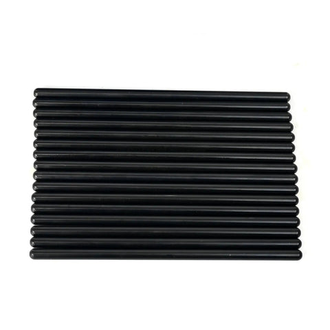7.500 Inch Chromoly Pushrods Five Sixteenth Inch Diameter Beefy 4130 Steel For Performance LS Engines Built For Smooth Valvetrain Geometry With Upgraded Camshafts And Valve Springs, black pushrods stacked