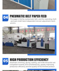 Heavy Duty Commercial Tissue Paper Machine Industrial Toilet Paper Production Line showing pneumatic belt feed system for efficient production.