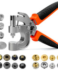 Must Have Leather Snaps And Fasteners Kit With 17mm Snap Buttons And Press Pliers, 40 Sets In 4 Colors, Metal Leather Button Kit For Fabric