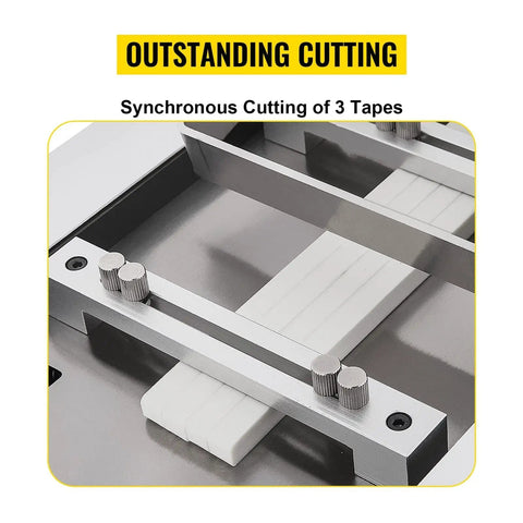 VgtHK Automatic Heat Shrink Tube Cutter 250W Electric Cold Cutting Machine With Micro Computer Control For Rubber Cable Pipe Sleeves 100 Mm Wide detail of synchronous cutting mechanism